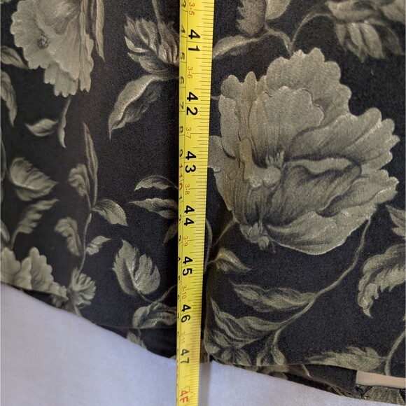 Vintage Talbots Size 6 Green Floral Button Up Midi Jacket Dress Long Duster - Picture 8 of 15